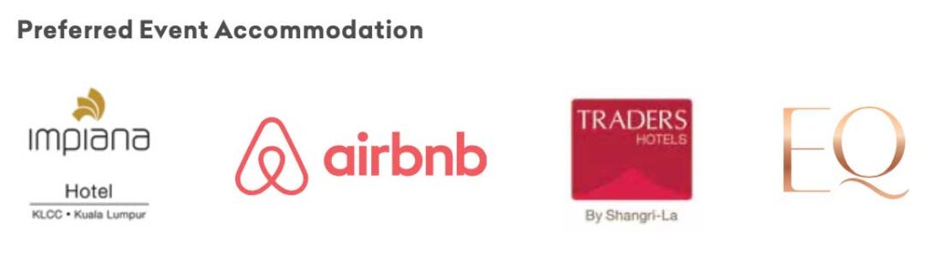 Impiana Hotel, Airbnb, Traders Hotel, EQ
